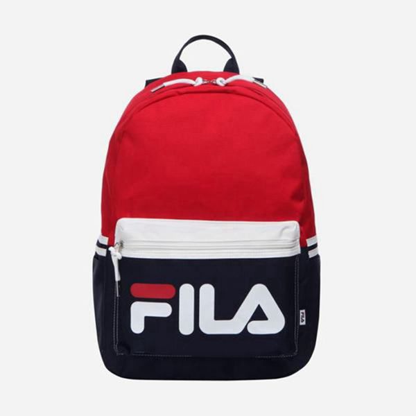 Fila Color Blocking Backpacks - Red,NZ 602-75810